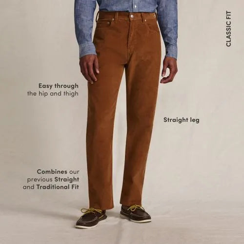 Men's Corduroy Easy Classic Fit 5 Pocket Pant