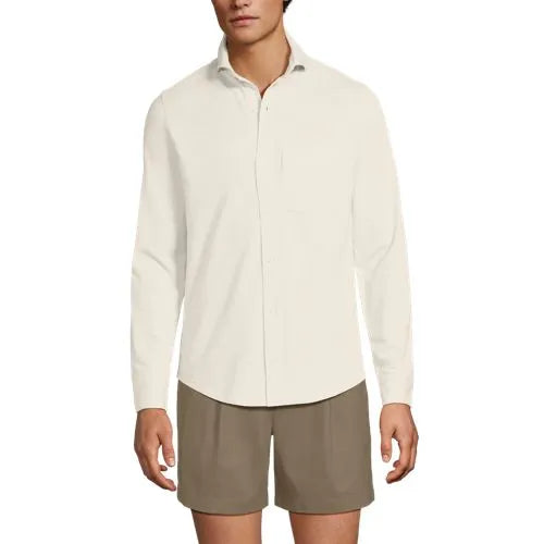 Men's Long Sleeve Knit Travel Kit Oxford Shirt