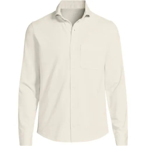 Men's Long Sleeve Knit Travel Kit Oxford Shirt