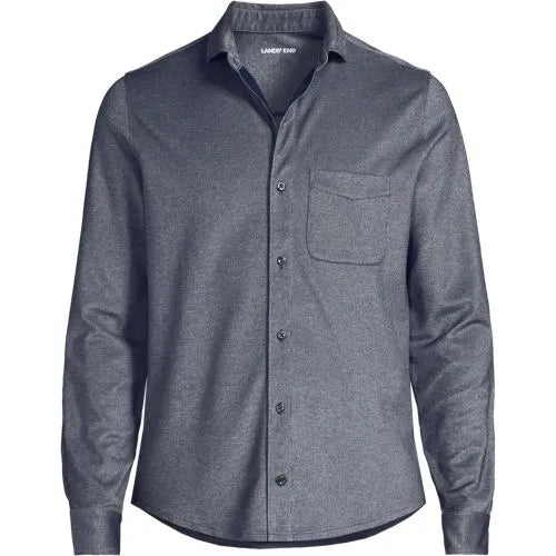 Men's Long Sleeve Knit Travel Kit Oxford Shirt