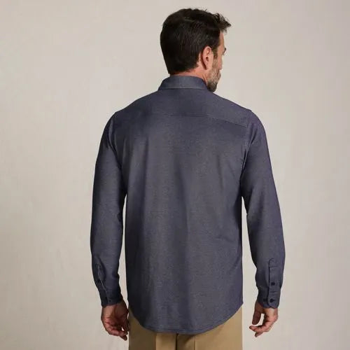 Men's Long Sleeve Knit Travel Kit Oxford Shirt