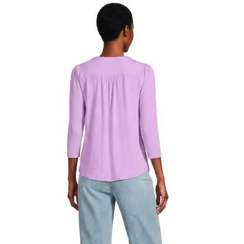 Women's 3/4 Sleeve Lightweight Jersey Embellished Top