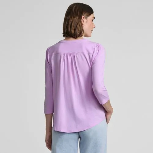 Women's 3/4 Sleeve Lightweight Jersey Embellished Top