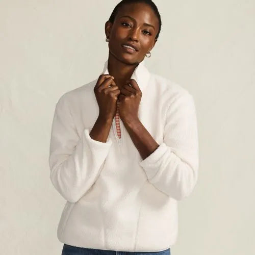Women's Half Zip Cozy Sherpa Fleece Pullover