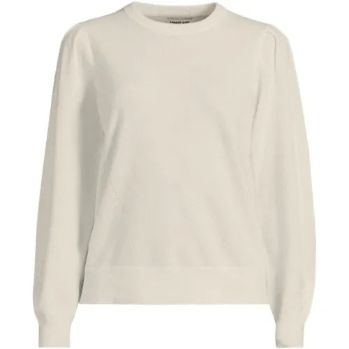 Women's Cashmere Puff Sleeve Crew Neck Sweater