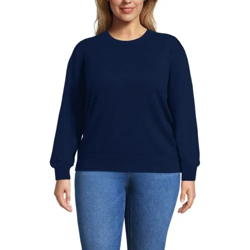 Women's Cashmere Puff Sleeve Crew Neck Sweater