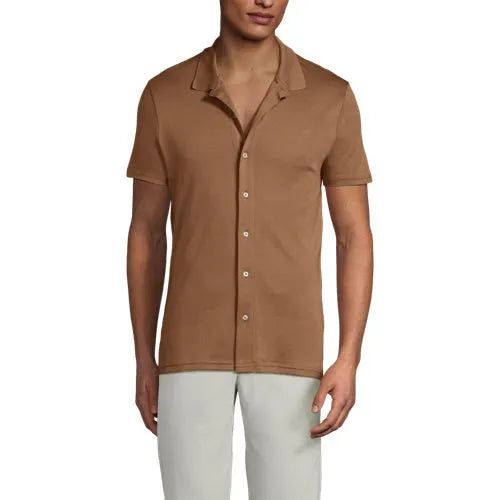 Men's Supima Short Sleeve Button Front Shirt