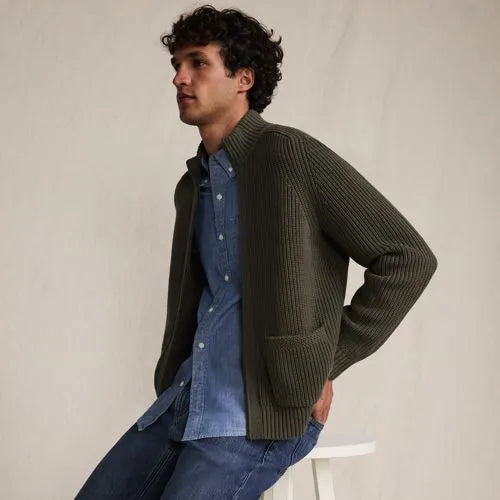 Men's Long Sleeve Drifter Full Zip Cardigan Sweater