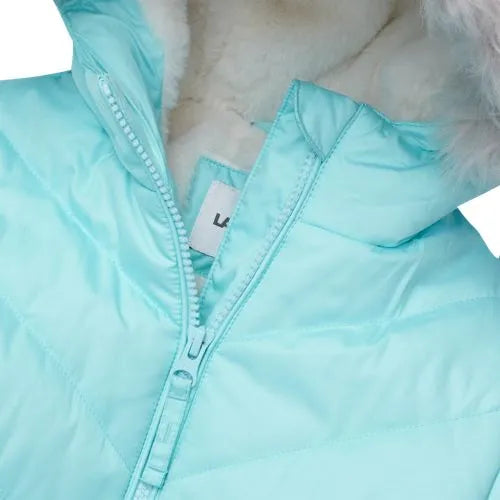 Girls Water Resistant Velour Parka