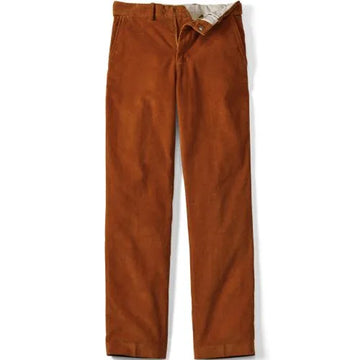 Men's Corduroy Comfort Waist Classic Fit Plain Front Pant