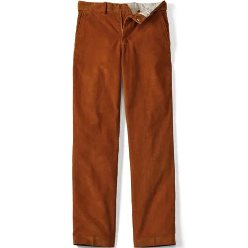 Men's Corduroy Comfort Waist Classic Fit Plain Front Pant