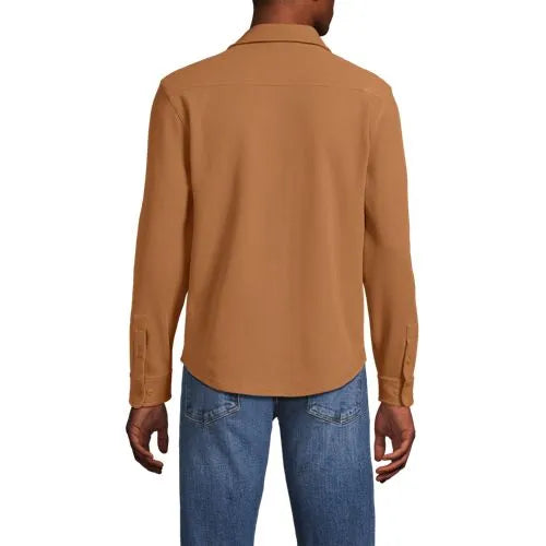 Men's Long Sleeve Knit Workwear Waffle Shirt