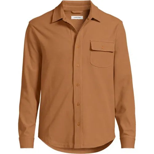 Men's Long Sleeve Knit Workwear Waffle Shirt