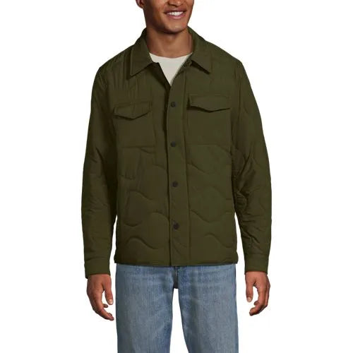 Men's Quilted Insulated Shirt Jacket