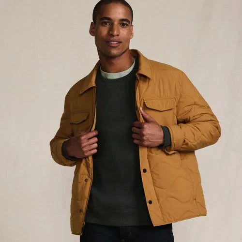 Men's Quilted Insulated Shirt Jacket