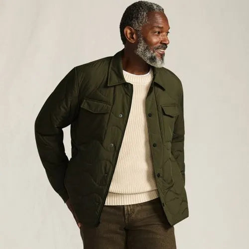 Men's Quilted Insulated Shirt Jacket