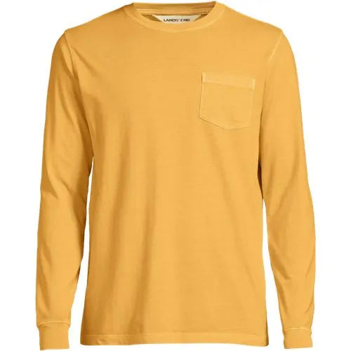 Mens Long Sleeve Pocket Sun Faded Super-T Tee
