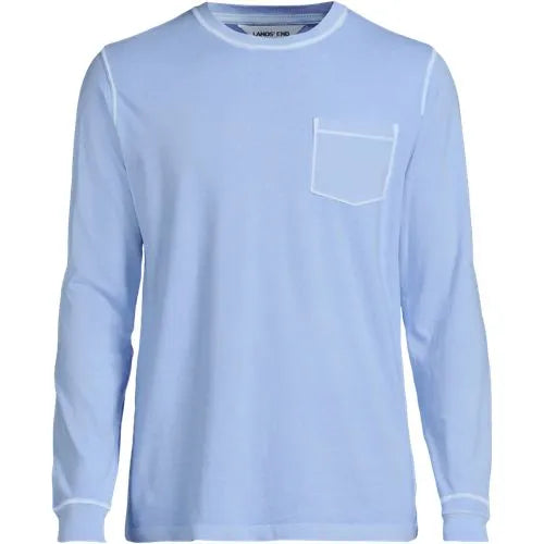 Mens Long Sleeve Pocket Sun Faded Super-T Tee