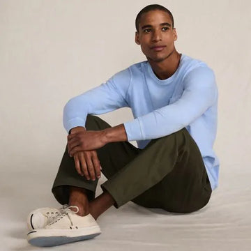 Mens Long Sleeve Pocket Sun Faded Super-T Tee