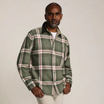 Men's Authentic Flannel Shirt with Corduroy Collar