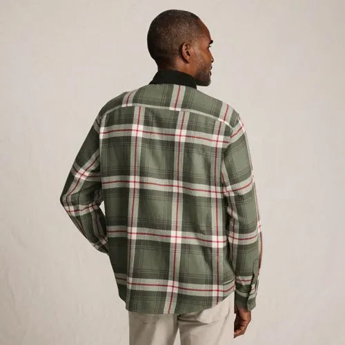 Men's Authentic Flannel Shirt with Corduroy Collar