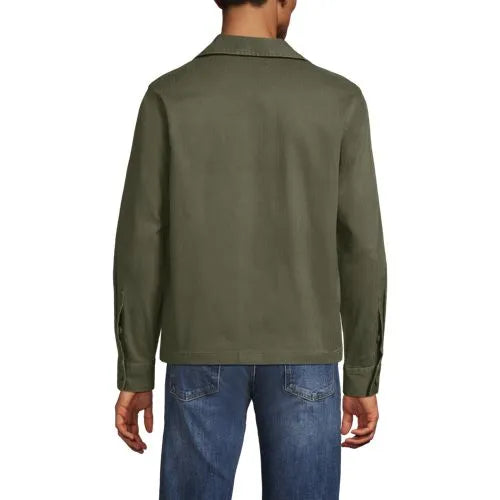 Men's Herringbone Utility Shirt Jacket