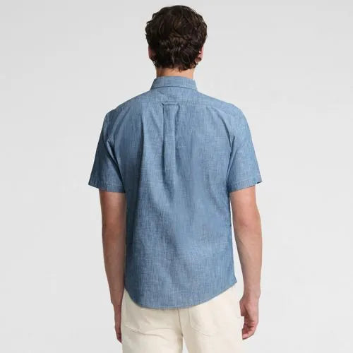 Men's Short Sleeve Easy Fit Chambray Shirt