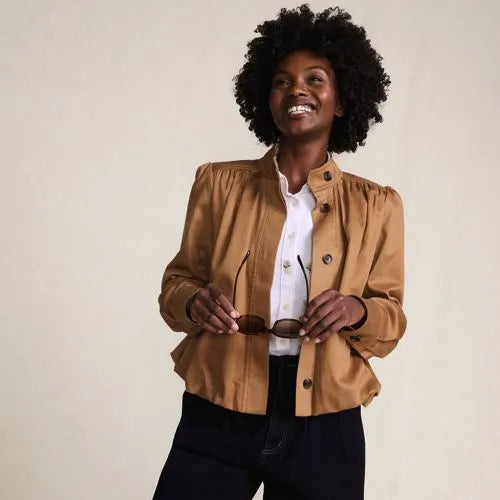 Women's Drapey Twill Bubble Hem Jacket