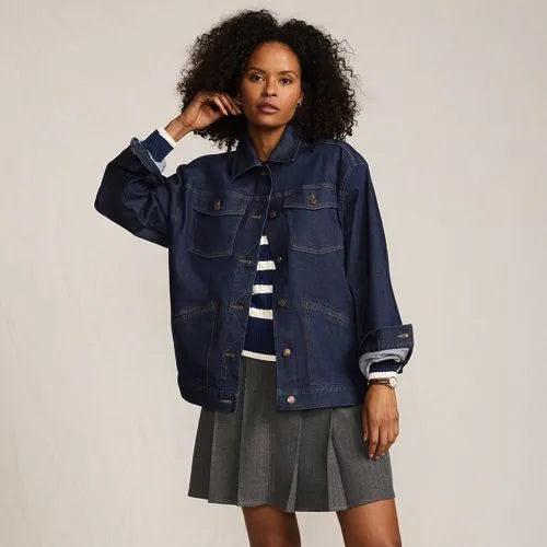 Women's Oversized Denim Trucker Jacket