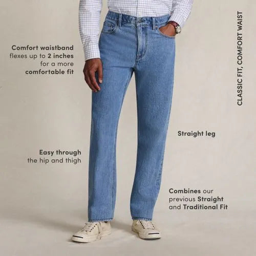 Men's Rigid Comfort Waist Easy Classic Fit Jean