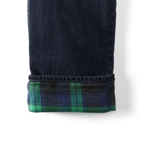 Men's Stretch Comfort Waist Easy Classic Fit Flannel Lined Jean