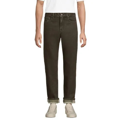 Men's Stretch Comfort Waist Easy Classic Fit Flannel Lined Jean
