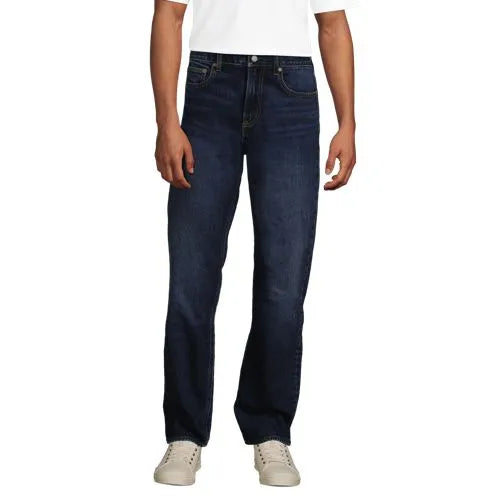 Men's Stretch Comfort Waist Easy Classic Fit Flannel Lined Jean