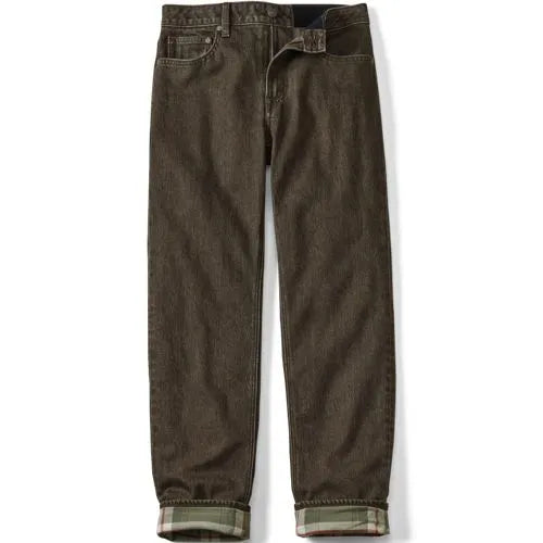 Men's Stretch Comfort Waist Easy Classic Fit Flannel Lined Jean