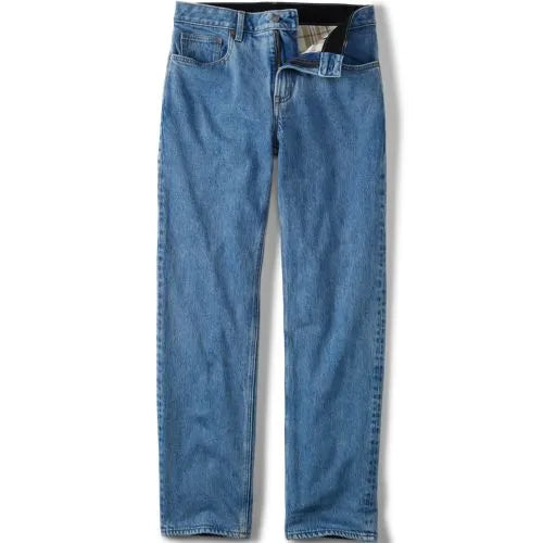 Men's Stretch Comfort Waist Easy Classic Fit Flannel Lined Jean