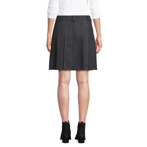 Women's Brushed Flannel Pleated Mini Skirt
