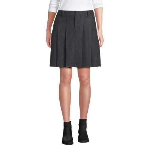 Women's Brushed Flannel Pleated Mini Skirt