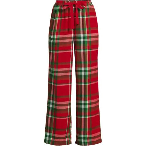 Women's Flannel Wide Leg Sleep Pants