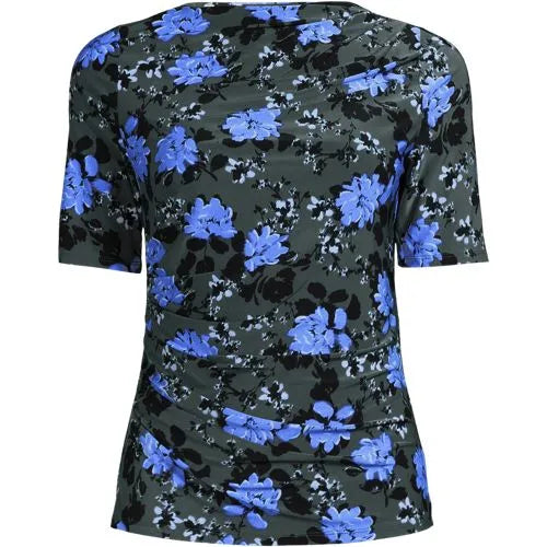 Women's Elbow Sleeve Silky Knit Ruched Top