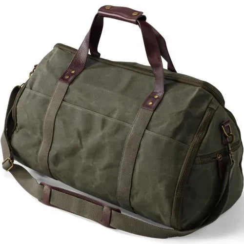 Waxed Canvas Convertible Garment Duffle
