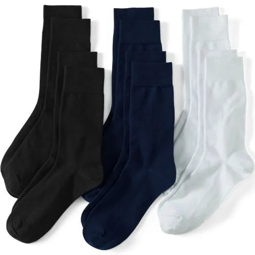 Men's Cotton Crew Socks 6 Pack