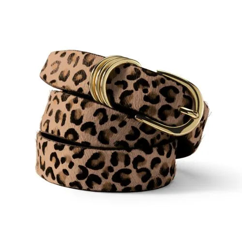 Women's Haircalf Multi Keeper Belt