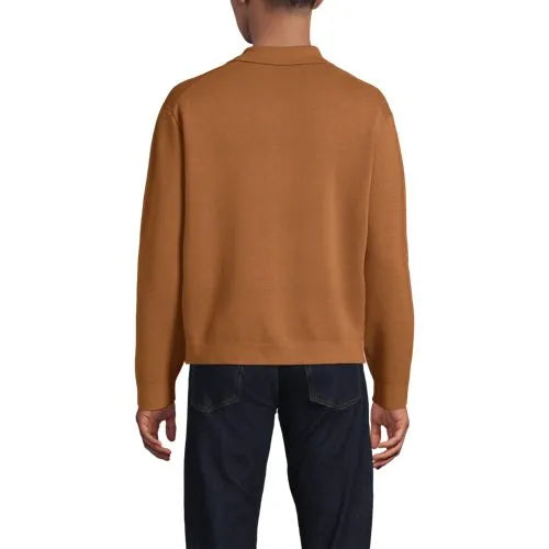 Men's Long Sleeve Fine Gauge Cotton Full Zip Chore Coat