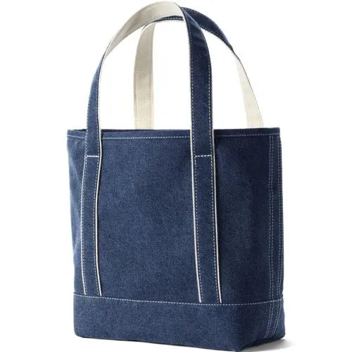 Medium Denim Open Top Tote Bag