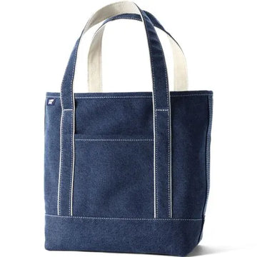 Medium Denim Open Top Tote Bag