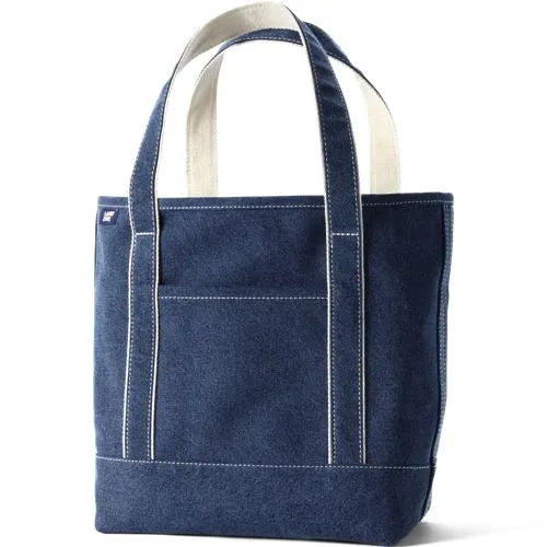 Medium Denim Open Top Tote Bag