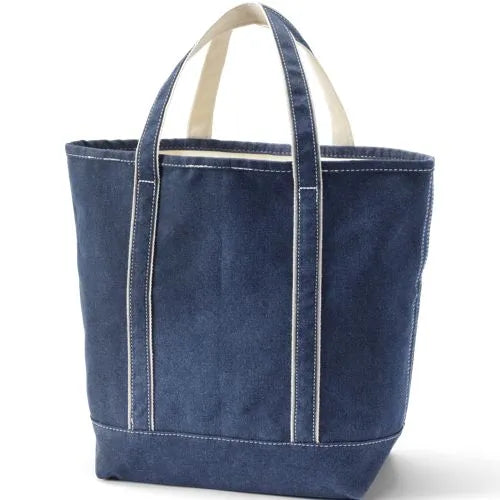 Medium Denim Open Top Tote Bag