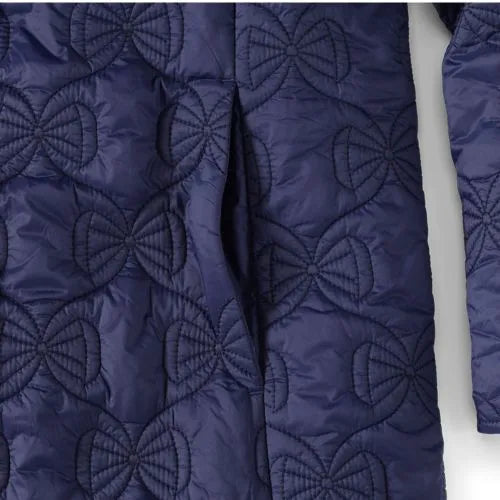 Women's Bow Quilted Insulated Coat