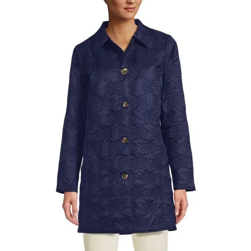 Women's Bow Quilted Insulated Coat
