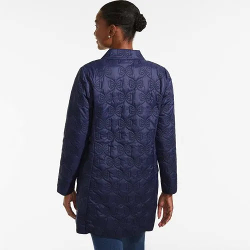 Women's Bow Quilted Insulated Coat
